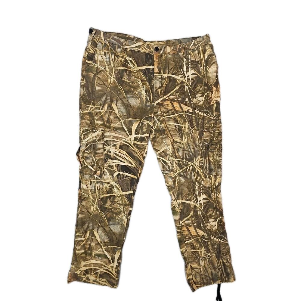 VINTAGE Whitewater Outdoors Camo Pants Mens 2XL Duck Hunting Advantage Max-4 46W
